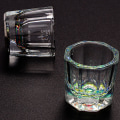 Miniatyrbillede 5 af 5: Rainbow krystalklar akryl flydende skål Tappen skål glas kop round