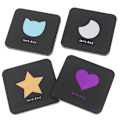Miniatyrbillede 8 af 8: 1 PC bærbare hånd mini makeup spejle Dobbeltsidet kompakt spejl Heart