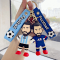 Miniatyrbillede 6 af 8: Fodboldstjernefigur Messi nøglering Rygsæk Taske Decor Doll Pend A3
