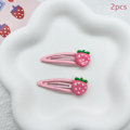 Pikkukuva 8 / 8: 2kpl e Sweet Strawberry Hiusneula Ihana vaaleanpunainen hiusklipsit Tytöt Ha A2