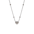 Miniatyrbild 1 av 8: Minimalistisk hjärta hängsmycke Choker halsband titan stål mode A2