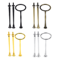 Miniatyrbillede 2 af 8: 2/3-trins kagepladestativ Håndtag Fitting Hardware Stangplade Black 3 Layers