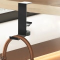 Miniatyrbillede 5 af 8: Høretelefonholder af aluminiumslegering Krog under skrivebordshovedtelefonstativ Black
