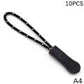 Miniatyrbilde 1 av 8: Ny 10 stk Glidelåstrekker End Fit Rope Tag Replacement Clip A4