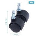 Pikkukuva 1 / 8: 1 pari 1 tuuman universal pyörivä pyörätuoli Ca C 1Pair