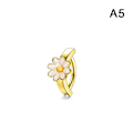 Miniatyrbillede 1 af 8: Blomst sommerfugl hjerte form navle ring Rhinestones Nave A5