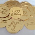 Miniatyrbild 8 av 8: 10 st Grattis på födelsedagen Cupcake Topper Akryl Rose Gold Circle Ca Gold