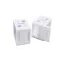 Pikkukuva 5 / 5: 2 kpl White Blind Brackets Low Profile Box Valkoinen asennusteline
