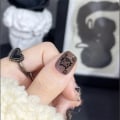 Miniatyrbillede 5 af 8: e Cat Animals Graffiti Nail Sticker Shape Paintings Enhancement Silver