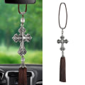 Pikkukuva 1 / 7: Auton riipus Cross Jesus auton riippukoristeen taustapeili H