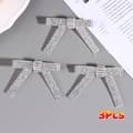 3/6 st mode glänsande strass rosett brosch krage nål kläder A1 3Pcs
