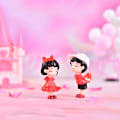 Miniatyrbilde 4 av 5: Lovers Par Miniatyr Mini Doll DIY Terrarium Figurer Fairy 3.3*6.2cm