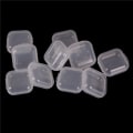 Miniatyrbilde 4 av 6: 10 stk Mini klar plastikk liten boks Ørepropper Beholder S