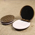 Miniatyrbillede 5 af 8: e Chokoladekageformet rund lommespejl Mini Foldbar Mak Coffee