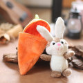 Pikkukuva 4 / 4: 1 kpl Käännettävä Bunny Porkkana Pehmo Pehmolelu ja Tyttö Avaimenperä