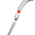 Pikkukuva 7 / 8: Head Arm Diverter Valve Suihkupää Bidee Ruiskupää Water Sh Silver