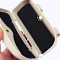 Miniatyrbild 3 av 5: Glasögonhållare Magnetisk Bil Organizer Glasögonfodral Case Beige