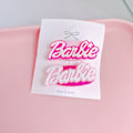 Pikkukuva 8 / 8: 2kpl e Barbie Letter hiusklipsit Y2k vaaleanpunainen hiusneula Bang Clip Hair A2