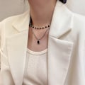Pikkukuva 5 / 5: Naisten Choker kaulakoru Double Layer Beads kaulakoru lahja
