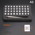 Miniatyrbillede 1 af 8: 36stk Stål Alfabet bogstav Tal læder Stempel Punch Sæt Leat 3.5mm