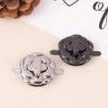 Miniatyrbillede 6 af 8: 1 Stk Blomster Form Metal Låse Taske Spænde Fang Spænder Til Handba Black