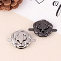 Miniatyrbillede 6 af 8: 1 Stk Blomster Form Metal Låse Taske Spænde Fang Spænder Til Handba Silver