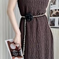 Pikkukuva 2 / 8: 1 kpl Camellia Waist Chain -tarvikkeet Uudet pienet tuoksuvat kukat Black