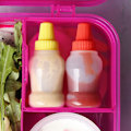 Miniatyrbillede 2 af 6: 2/4 Stk Mini Krydderi Sauce Flaske Bærbar Tomat Ketchup Bott 4PCS