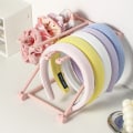 Miniatyrbillede 3 af 8: Foldbare plastsmykker display stativer Ring øreringe Hårbånd A Gray