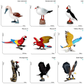 Pikkukuva 4 / 5: Simulation Bird Models Turkki Flamingos Papukaija Lintumallit Acti 8(Red Flamingos)