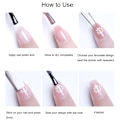 Pikkukuva 5 / 7: 1 arkki Retro Nail Foils Siirtotarrat Tarrat Bohemia Flowe