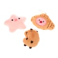 Miniatyrbillede 6 af 8: Capybara Plys Dukke Stjerne Squeak Legetøj tegneserie nøglering vedhæng So A1