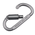 Miniatyrbilde 3 av 8: Karabinkrok i aluminiumslegering D-formet hurtighengende spenne D-formet orange