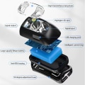 Miniatyrbild 8 av 8: USB Uppladdningsbar Strålkastare Rörelsesensor Ljusstark LED Running Fis black