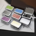 Miniatyrbild 5 av 8: Case med låsbart lock Portabelt skrivbord i metall i ask Silver