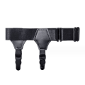 Pikkukuva 1 / 8: Naisten seksikäs punk gootti PU-nahkainen joustava sukkanauha jalan reisirengas C Metal double clamp