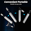 Miniatyrbillede 3 af 7: USB-opladningskabel til Micro USB Type-C 3A 3-i-1 Blue