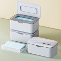Miniatyrbild 5 av 7: Wet Tissue Box Desktop Seal Baby Wipes Paper Storage Box Househ Gray