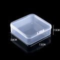 Miniatyrbillede 8 af 8: Mini firkantede æsker Klar plast smykker opbevaring sag Container D