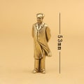 Miniatyrbillede 5 af 6: Kobberstatue Samlerbart messingudskåret Mao Zedong-formand Mao