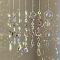 Miniatyrbillede 3 af 7: Vedhæng Have Suncatcher Vindklokker Rainbow Prism Crystal Cha A2