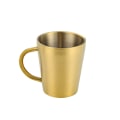 Pikkukuva 1 / 8: 300 ml:n kaksikerroksinen vesikuppi, ruostumattomat kotiruokailuastiat Gold