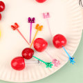 Pikkukuva 5 / 8: 10 kpl/pussi Fruit Fork Grade muovinen minisarjakuva lasten kakkuhedelmä Red