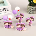 Pikkukuva 2 / 8: 1Pair e Creative Cartoon Purple Pyjama Pariskunta Auton koristelu O C