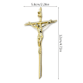 Pikkukuva 7 / 7: Kultainen Crucifix Wall Decor Handheld Metal Cross Blessing Sacred C
