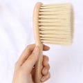 Miniatyrbillede 5 af 5: Træbørste Kam Hals Ansigt Duster Barber Hår Fejning ting St A3