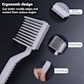 Miniatyrbillede 4 af 8: Clipper Barber Fade Combs Ergonomisk Styling Tool til mænd Gray