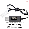 Miniatyrbild 1 av 8: 3,6V 4,8V 6V 7,2V NiMH batteri USB laddare för fjärrkontroll A4