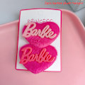 Miniatyrbild 1 av 8: Modebrev Hjärta Hårnål Rosa Plysch Hårklämma Side Bang Cli A4