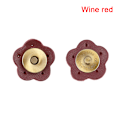 Miniatyrbillede 1 af 5: Bagagetaske Magnetiske knapper til kvinder Håndlavet DIY-håndtaske Acc Wine red Wine red